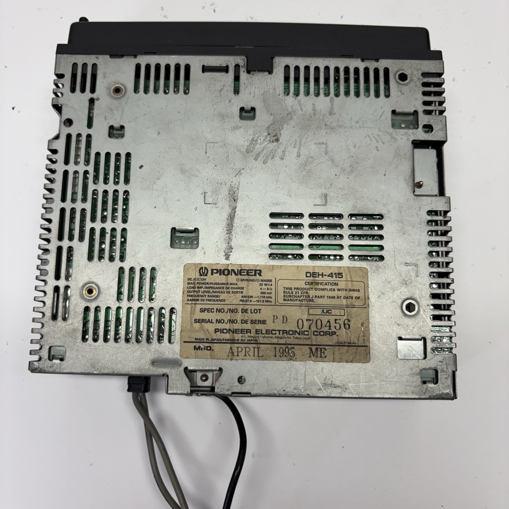 1995 PIONEER Super Tuner III CD Player DEH-415 Car Stereo Unit Removable Face - Picture 12 of 12